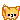 A small golden puppy with pink cheeks vibrating with excitement in a pixel art style.