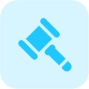 Ban symbol featuring a solid blue circle with a diagonal line through it.