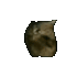 A cat transitions through four frames from standing upright to a rounded loaf shape.