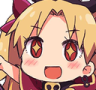 Chibi anime girl with glowing star-shaped eyes and an excited open-mouthed expression.