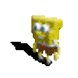 SpongeBob SquarePants performs a rhythmic dance in a 3D animation style.