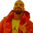 Man wearing a red jacket gesturing with a satisfied expression of approval.