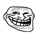 Trollface character with a wide, mischievous grin.