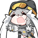 A chibi character wearing a beanie and goggles wailing with large tears streaming down their face.