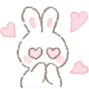 BunnyHeartEyes custom emote | 𝐕𝐚𝐧𝐢𝐥𝐥𝐚𝐂𝐚𝐟𝐞ˎˊ˗ ༘⋆ ¹⁸⁺
