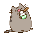 PusheenRice animated GIF emoji | The Group Chat