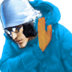 Aokiji from One Piece making a hand gesture to reject something in the style of the Drake meme.