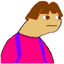 Dora the Explorer with an unnaturally long neck and a blank, deadpan expression.