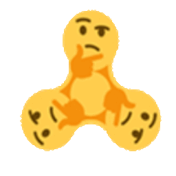 thonkspin animated GIF emoji from Autism Mansion