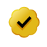 twittergoldcheckmark custom emote from ChekoVerse