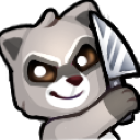 raccoonKnife128x128 Discord sticker - AngelFox Studios