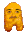 A chicken nugget shaped like an Among Us character with a human face looking around suspiciously.