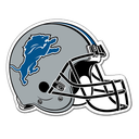 Detroit Lions football helmet with the team logo on the side.