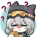 Anime girl with gray hair and goggles looking confused at a phone with question marks surrounding her head.