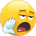 yap animated GIF emoji - bored
