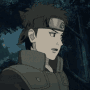 Shisui Uchiha performs a hand sign and fades away into a blur.