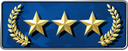 Gold Nova III rank badge with three gold stars surrounded by a laurel wreath on a blue background.