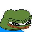 Pepe the frog with an increasingly large head representing a growing brain.