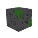 Cobblestone crate with green moss accents in a pixel art style.