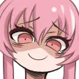 Yuno Gasai with a creepy, wide-eyed yandere smile.