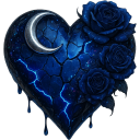 HeartGothBlue Discord Emoji from 𓆩❈𓆪 Sylvara Café 𓆩❈𓆪