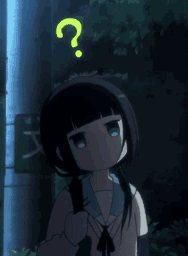 Anime girl with a floating question mark looking confused.