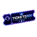Ticket icon with a headset symbol in a dark purple and blue pixel art style.