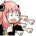 SXFAnyaOraOraOra animated Discord emote | Gemonde 🇵🇸