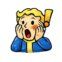 Shocked_Dweller Discord sticker - Fallout 76 Hangout