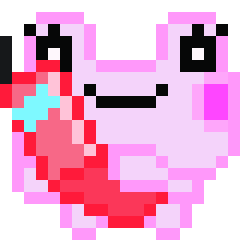 775861pinkfroggy animated GIF emoji from Pastel Chains Collective