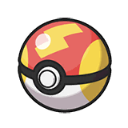 Fast Ball is a red and yellow spherical device with a central button.