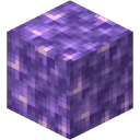 Amethyst block featuring a purple crystalline texture in a pixel art style.