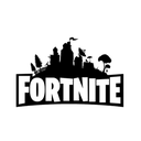 Fortnite logo in white text on a black background.