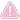 A pink triangle with a black exclamation mark inside in a pixel art style.