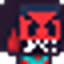 Steve from Minecraft with a red face and angry expression giving the middle finger.