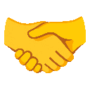 Handshake symbol repeating to signify a deal or agreement.
