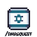 Star of David symbol rendered in a blue and white pixel art style.