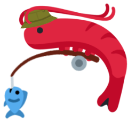 shrimpfishing Discord sticker from ~𝓞𝓾𝓽𝓒𝓪𝓼𝓽~