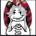 A jester with a smug expression and hands clasped together in a plotting gesture.