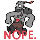 Nope Discord sticker from Advertise Your Servers📺