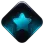 Glowing blue star centered inside a dark diamond-shaped frame.