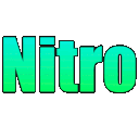 NitroFlex text graphic with a green and orange gradient in a bold, retro-gaming font style.