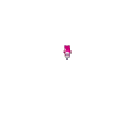 My Melody the rabbit zooms in from a small dot to her full size.