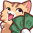 neko_cash Discord Emoji from Tambayan Ave.