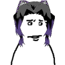 Shinobu Kocho with a blank, deadpan expression in a hand-drawn meme style.