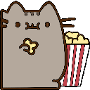 480389pusheenpopcorn animated Discord emote | The Group Chat