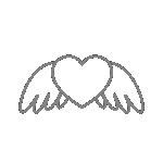 Gray_angel_heart animated Discord emote - ɟallen ɐngels