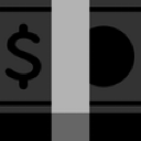 Dollar sign symbol centered on a dark background.