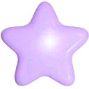 A stylized purple star with a soft, rounded 3D appearance.