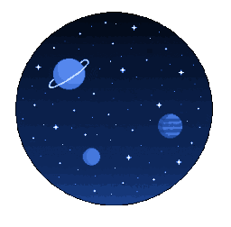 Galaxy animated Discord emote - Hollow-m☆on